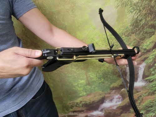 SAS Wrath 80 Pound Self-Cocking Pistol Crossbow Hunting Target Shooting (Metal with Bag+50 Premium Bolts)