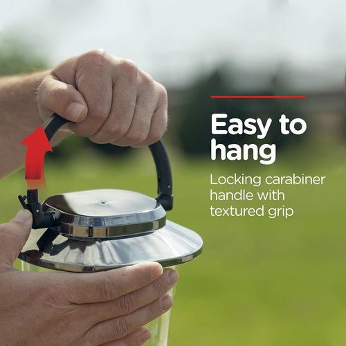 Enbrighten LED Camping Lantern - 550 Lumens, 280-Hour Runtime, Battery Powered, Brushed Nickel - Perfect for Hiking & Emergencies