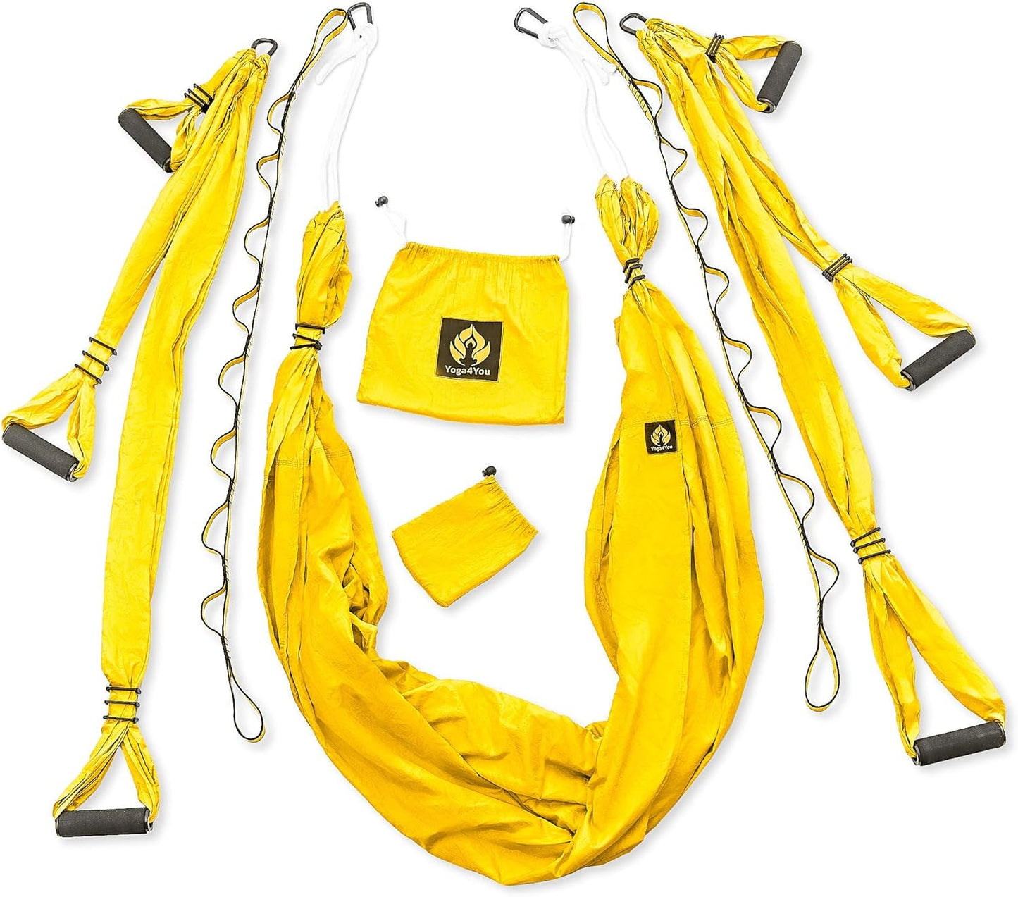 Aerial Yoga Swing Set - Hammock Hanging Swing - Sling Inversion Fly Kit - Antigravity Yoga Sling - Suspension Trapeze