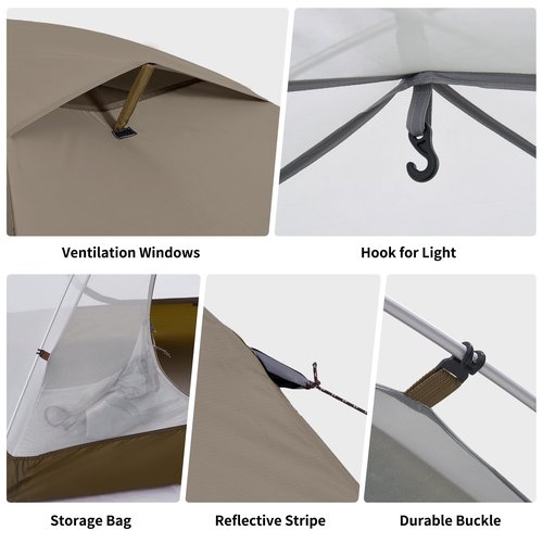 Naturehike Cloud River 2 Person 3 Person Backpacking Tent, Waterproof 2 Person 3 Person Tents for Camping