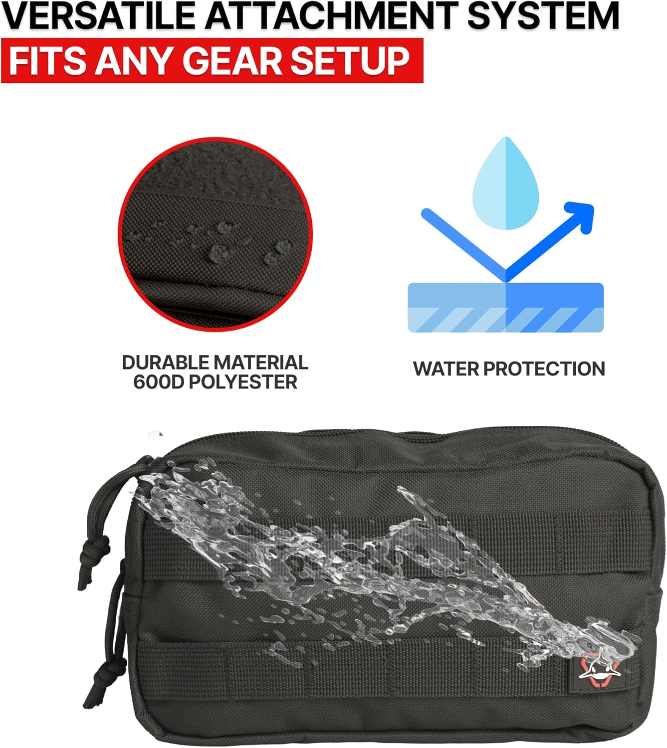 Horizontal Zippered Multi-Purpose Molle Admin Pouch Utility EDC Tool Gear Gadget Waist Bag Organizer
