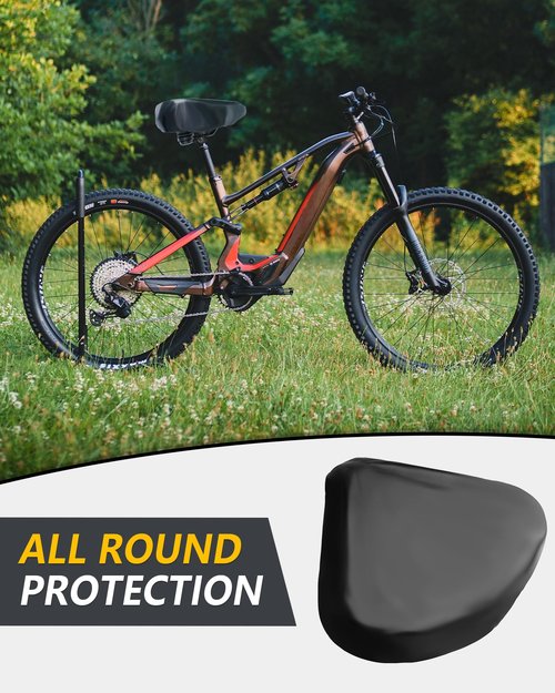 Wide Bike Seat Cover Waterproof 14"W * 11.5"L for YLG Large Seats, 2Pack Large Waterproof Bicycle Seat Cover, XXL Oversized Bike Seat Rain Cover, Sun & Dust Protector, Washable Bike Seat Cushion Cover