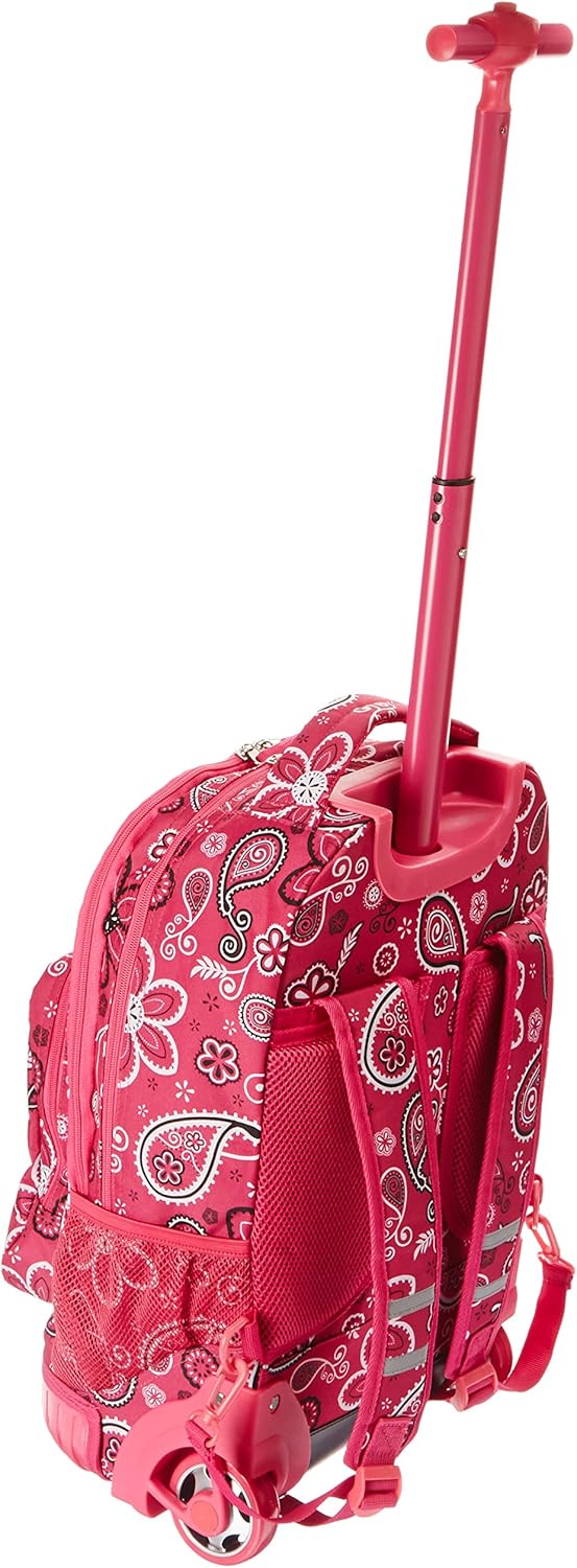 Rockland Single Handle Rolling Backpack, PURPLEPEARL, One Size