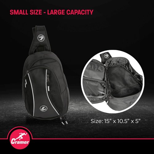 Cramer Sling Pack Elite, Small Athletic Trainer Bag for Carrying Supplies, Cross Body Travel Bag for for Trainers, Single Strap Organizing Backpack with Ample Storage and Easy Access