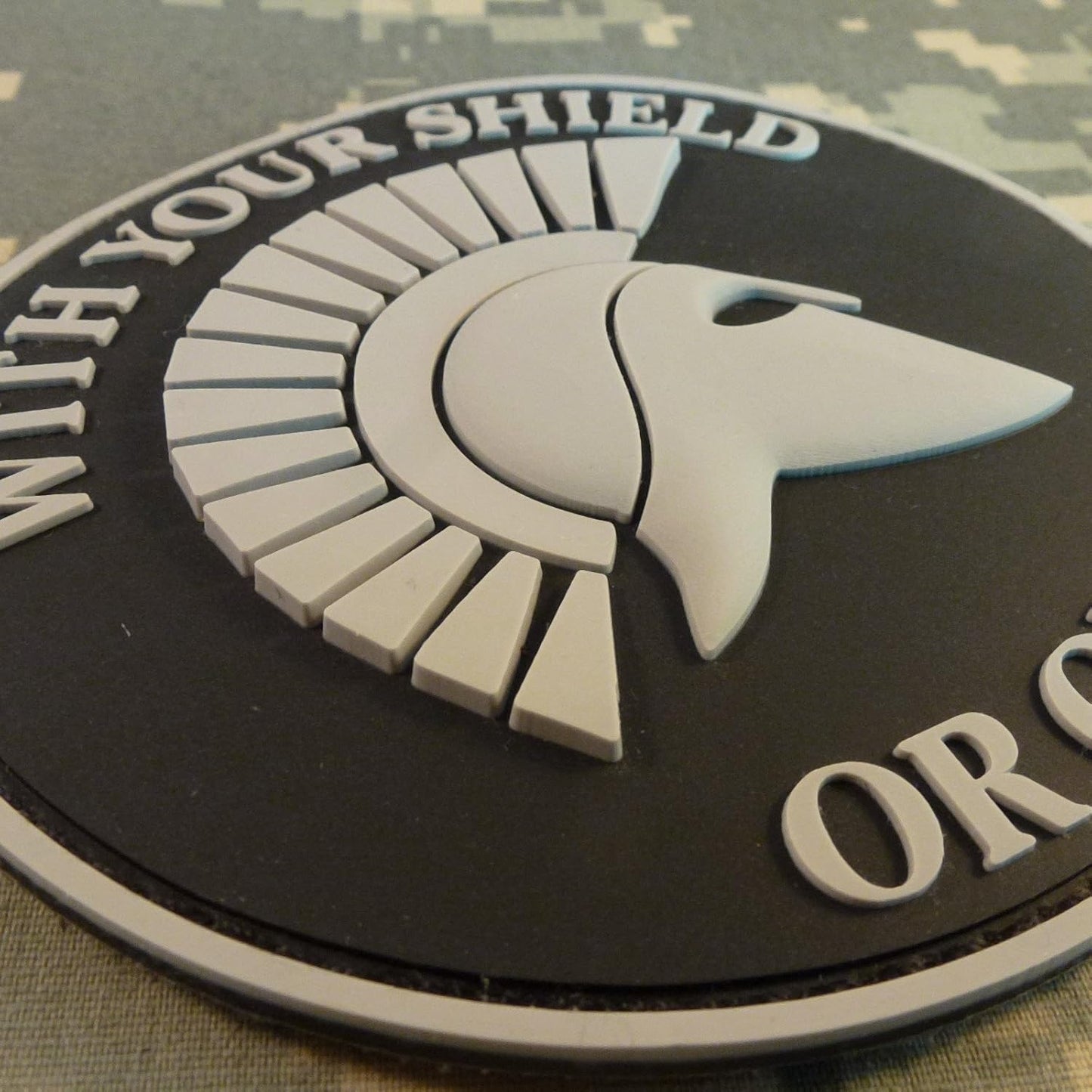 Spartan PVC Morale Patch for Velcro - Tactical Blackout Subdued Patch for Backpacks & Hats