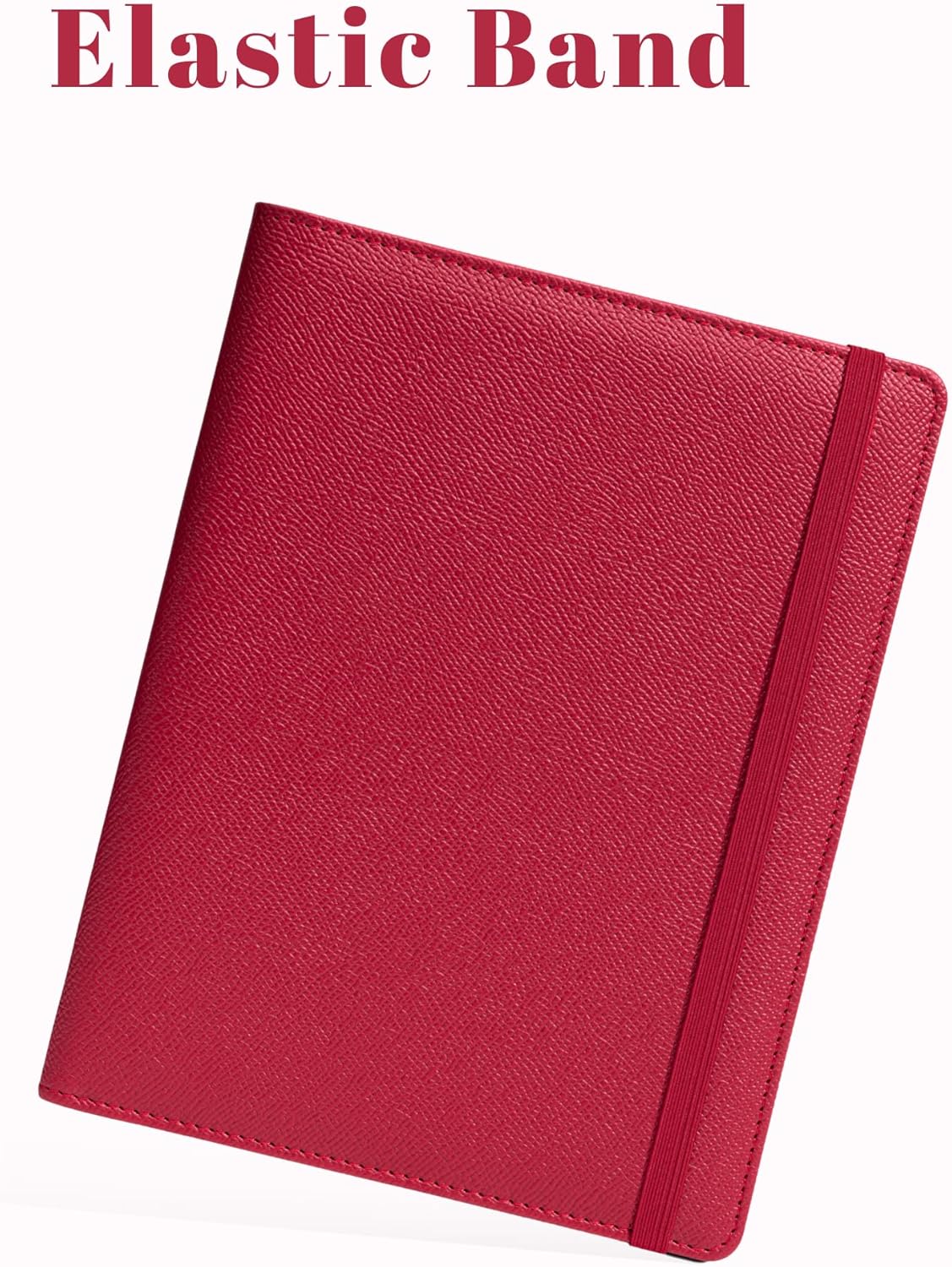 Small Clipboard Junior Padfolio Folio 7 x 9 Writing Pad Refillable, Mymazn Faux Leather Folder A5 for Notepad Legal pad 5 x 8 Junior Size Portfolio (Black)