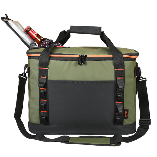 48 Cans Beach Cooler Bags, Large Collapsible Leakproof Soft Camping Coolers, Portable Insulated Beach Cooler Bags with Heavy-Duty Handles for Picnic, Beach, Camping