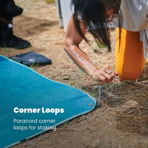 Rumpl Everywhere Mat | Lightweight Ground Cover for Hiking, Camping, Traveling, Picnics | 52" x 75" | Geo