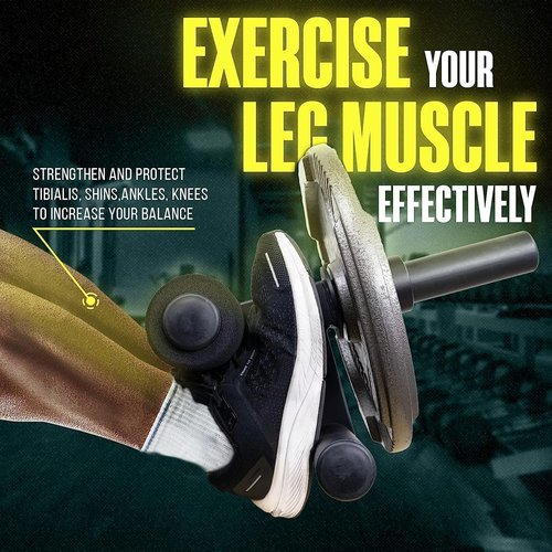 Yes4All Tib Bar - Professional Tibialis Trainer - Get Stronger Calves, Shins And Ankles With Long Bar For More Plates And Ripping Lower Leg Muscles. Fit 2" Weight Plates - All Shoe Sizes For Men/Women