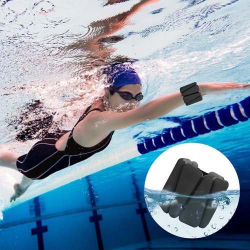 Beyoung Wrist and Ankle Weights for Women Men, Adjustable Workout Weights Set of 2 (1lb Each), Silicone Wrist Perfect for Gym, Yoga, Hiking, Aerobics, Movement (Black)