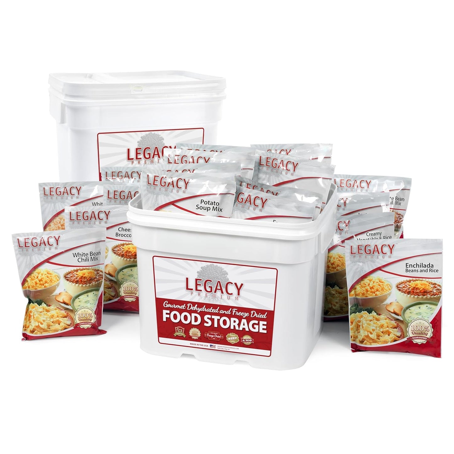 Long Term Gluten Free Food Storage Sample Pack: 16 Large Servings - 4 lbs Freeze Dried Meals - Emergency Prepper Supply with 25 Year Shelf Life