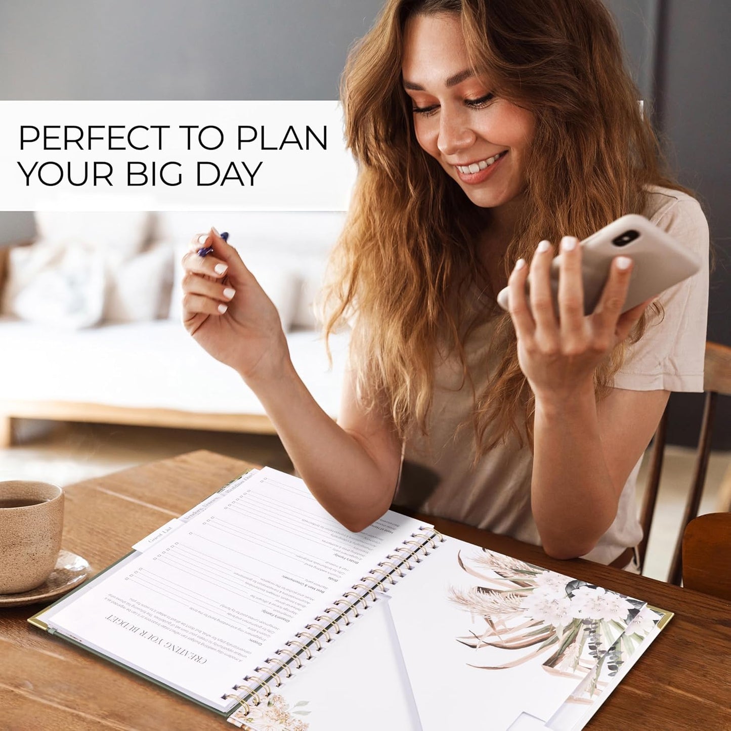 Beautiful Boho Wedding Planner Book and Organizer - Enhance Excitement and Makes Your Countdown Planning Easy - Unique Engagement Gift for Newly Engaged Couples, Future Brides and Grooms,9 X 11 inches