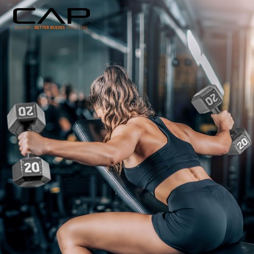 CAP Barbell Cast Iron Hex Dumbbell, Single, 30 lb