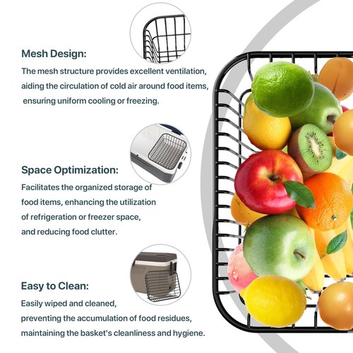 Dry Goods Wire Basket Replacement for Coolers, Compatible with Igloo 70/72/94 Qt Models, Cooler Storage Organizer