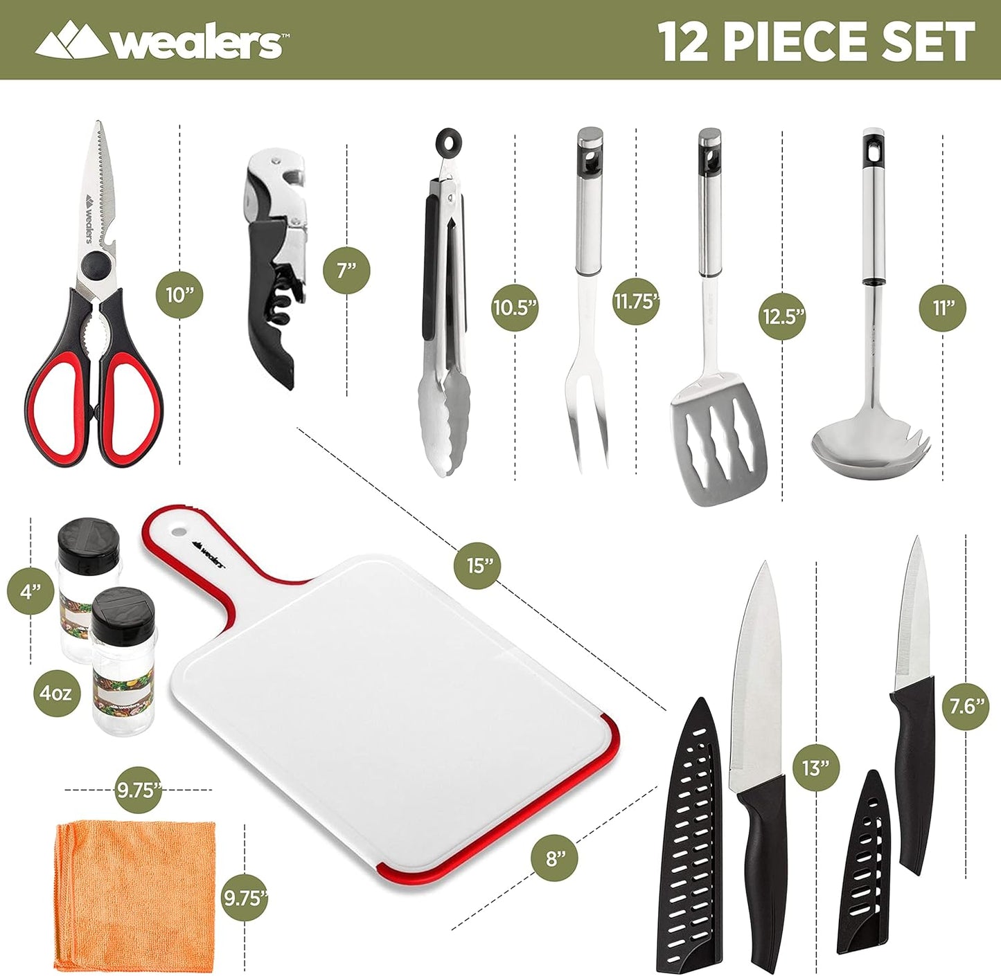 Portable Camp Kitchen Utensil Set - Compact BBQ Accessories & Travel Organizer for Hiking & Backpacking