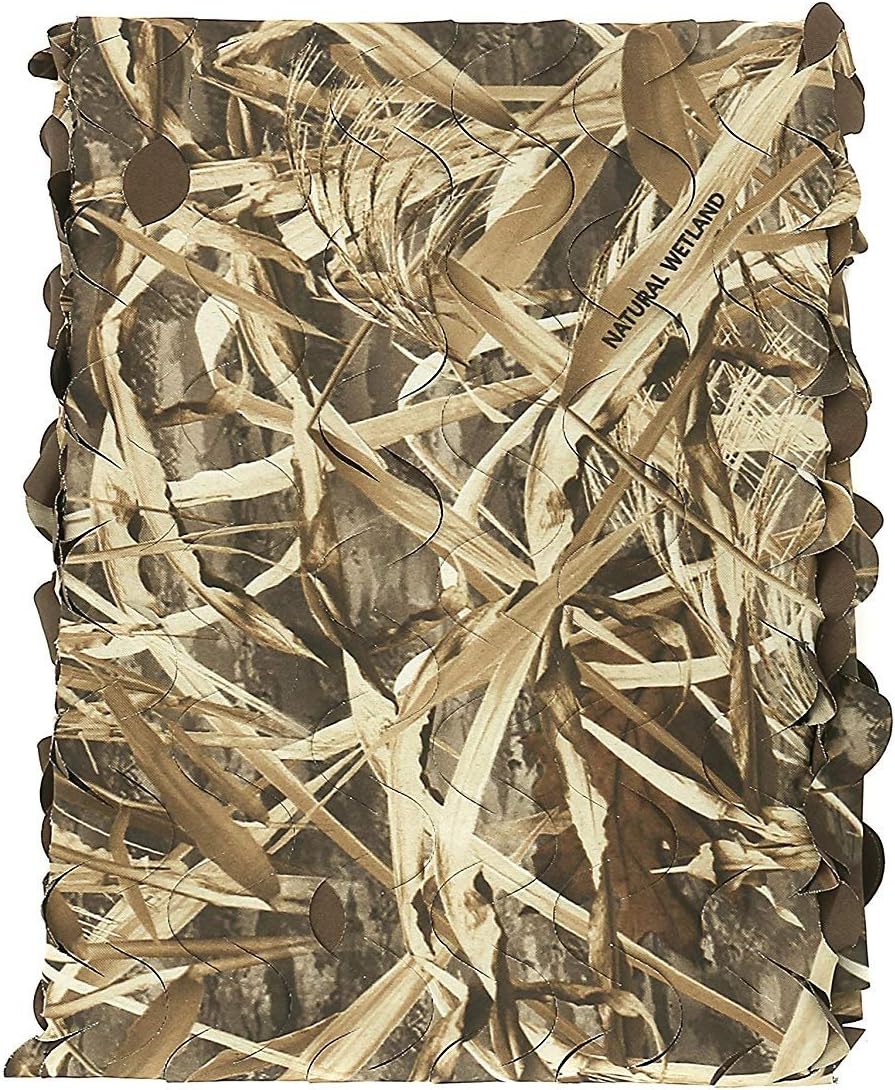 AUSCAMOTEK 300D Durable Camo Netting for Duck Hunting Blinds Brown 5ft×10ft/5ft×13ft/5ft×20ft