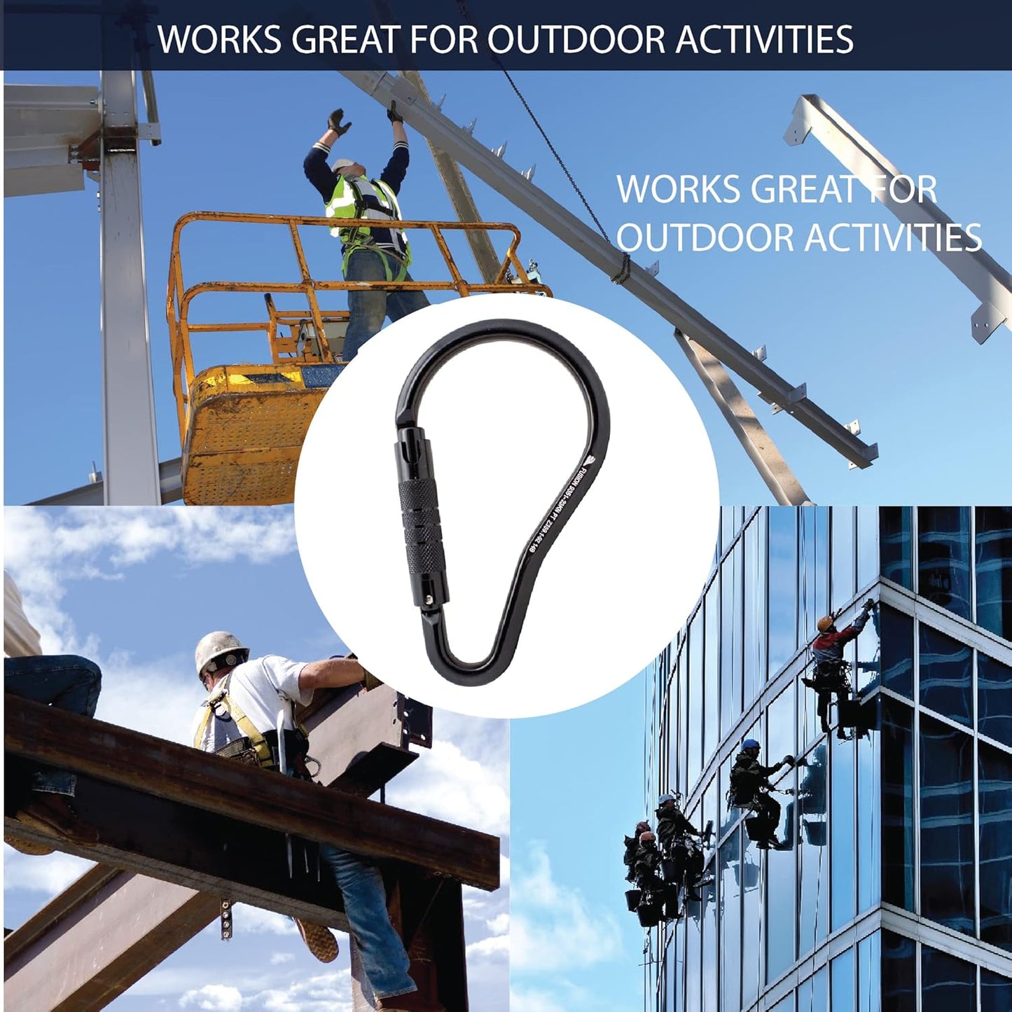 Fusion Climb Prima Alumn Auto Lock Ladder Hook Carabiner