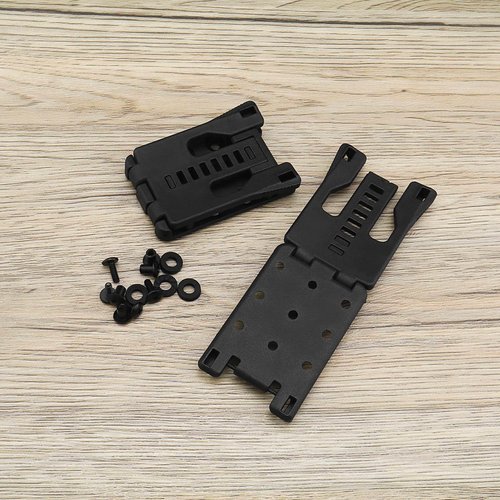 ECSiNG 2PCS Camping Belt Clip with Screws Multifunctional Waist Clip Sheath Scabbard Clamp Accessory Hook Belt for Camping Hiking 7.68x5.65x1.6cm