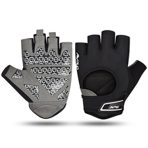 AYRO X-Large Black Weightlifting Gloves for Men & Women, Full Palm Protection, Lightweight, Breathable, Extra Grip, Gym Gloves