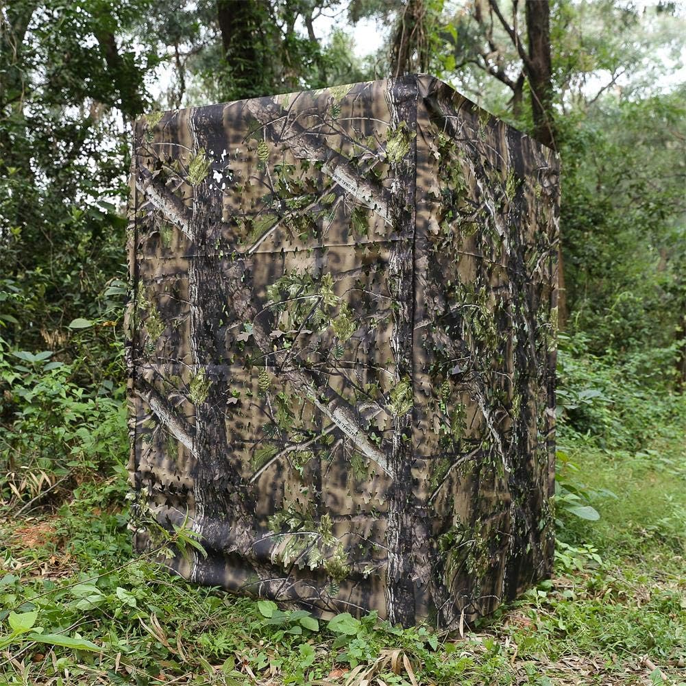 AUSCAMOTEK Ground Blind 5×10 Feet Turkey Duck Deer Blinds Hunting Camouflage Height Adjustable