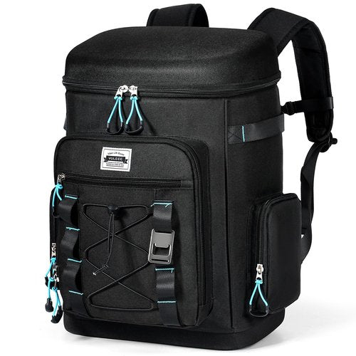 Yuleee Tactical Cooler Backpack - 30 Can Insulated Waterproof EVA Ice Bag, Leakproof Lightweight Portable Cooler for Camping, Beach, Travel, Picnic, Hiking, Black