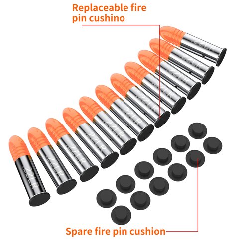 Befbox 22LR Snap Caps Training Dummy Rounds Practice Safe Loading,Orange, 12PK