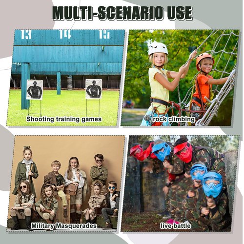 Cuffbow 4 Packs Tactical Vest Helmet Gloves Mask Set Paintball Vest Paintball Airsoft Fast Helmet Mask Gloves(Black)