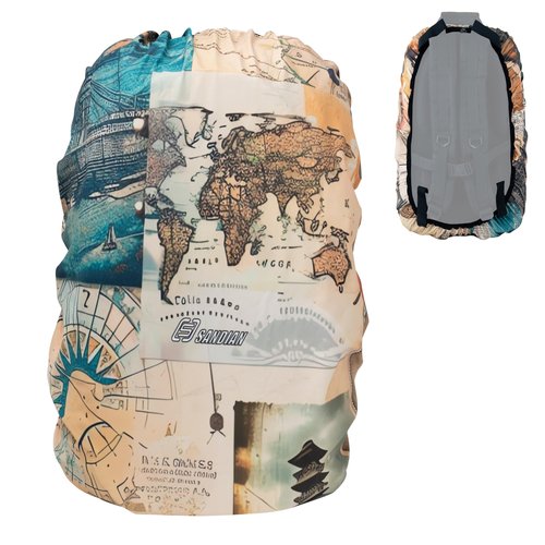 SANDIAN, All Backpack Rain Cover, Stretch Fits Most 25-80L Capacity, Strong TPU Coated, All Weather Resistant, Anti-Slip, Lightweight, Universal Fit with Plastic Stopper (Journey)