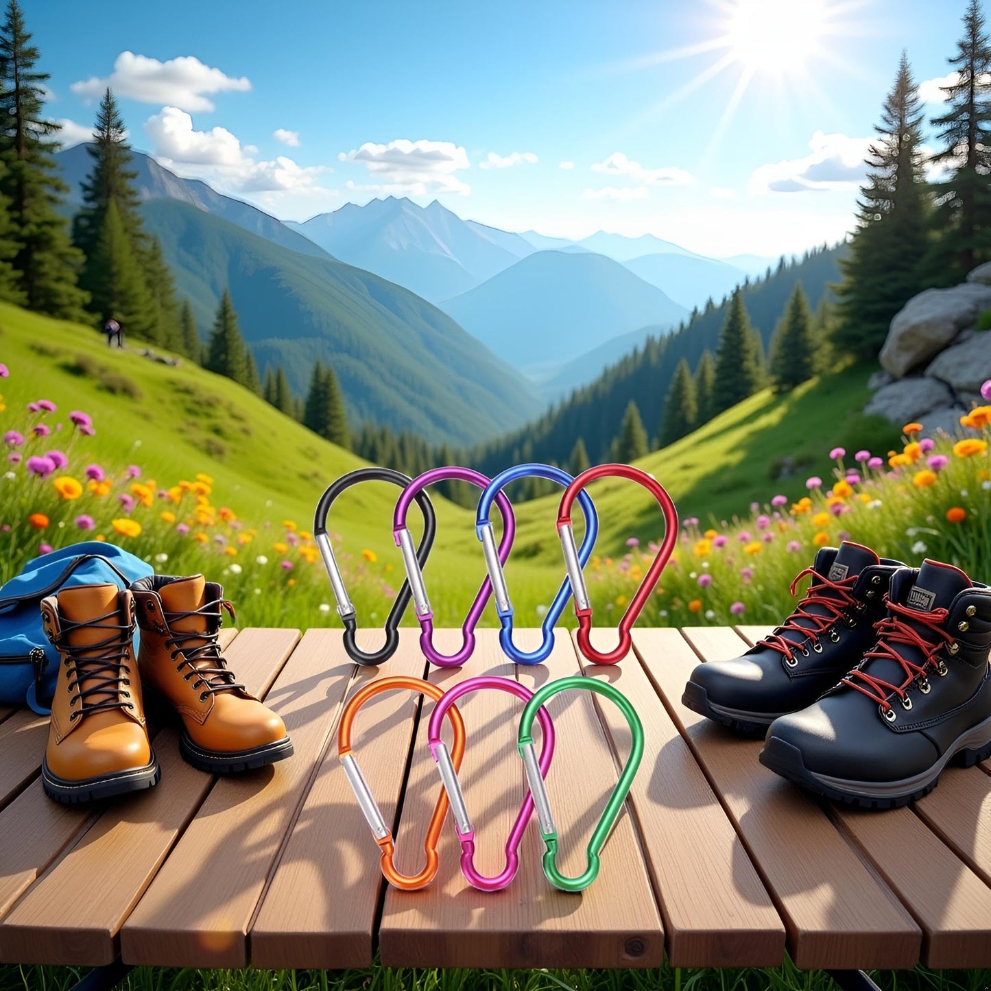 5Pcs Carabiner Clip 4" Aluminum Carabiner Clip Big Spring Snap Key Chain Hook Caribeaner for Outdoor Use Carabeaner Keychain Clip Great for Outdoors Keychains and Gear Organization，Accessory