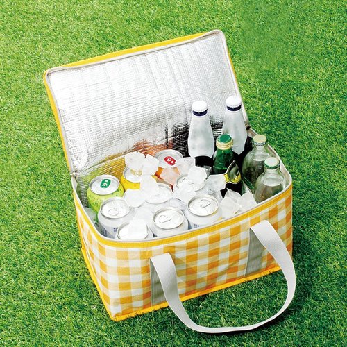 Portable Insulated Cooler Bag – Large Capacity Leakproof Lunch Tote with Zipper Closure – Foldable, Waterproof, Reusable – Ideal for Picnic, Beach, Camping, Grocery – 13.5"x7.9"x7.9"