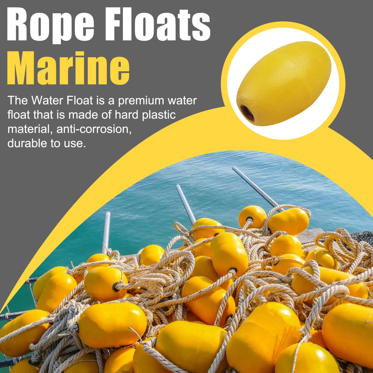 JOGFFDE Rope Floats Marine Buoys Floats Deep Water Fishing Marker Buoys Bulk Crab Trap Buoy Floats Marine Anchor Rope Float for Boats Swimming Kayak Crabbing Trail Dock Pool(TF17-4PCS)