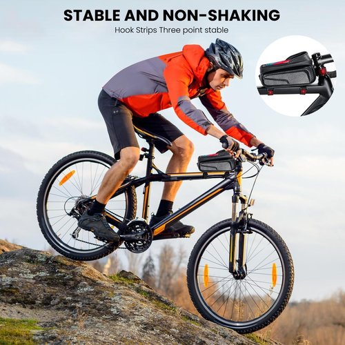 New Cell Phone Front Rack Bag Holder,Sturdy Design No Deformation,Waterproof,Bicycle Bag,Men's Bicycle Gift Gear,Cell Phone Organizer for Cell Phones up to 6.8"