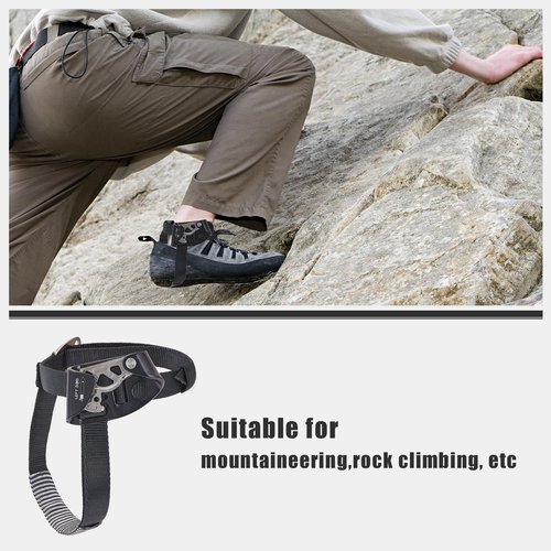 SOB Foot Ascender,Outdoor Mountaineering Tree Arborist Climbing Rappelling Equip for 8-13mm Rope Right (Left Black+Right Orange)