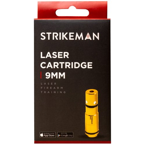 Strikeman 9mm Dry Fire Laser Training Cartridge - Great for Target Shooting Practice with Pistols, Made for The Strikeman Firearm Training System - Red Laser Cartridge Only