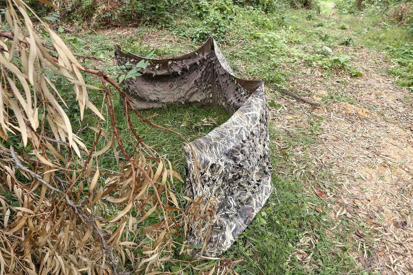 AUSCAMOTEK Ground Blind 5×10 Feet Turkey Duck Deer Blinds Hunting Camouflage Height Adjustable