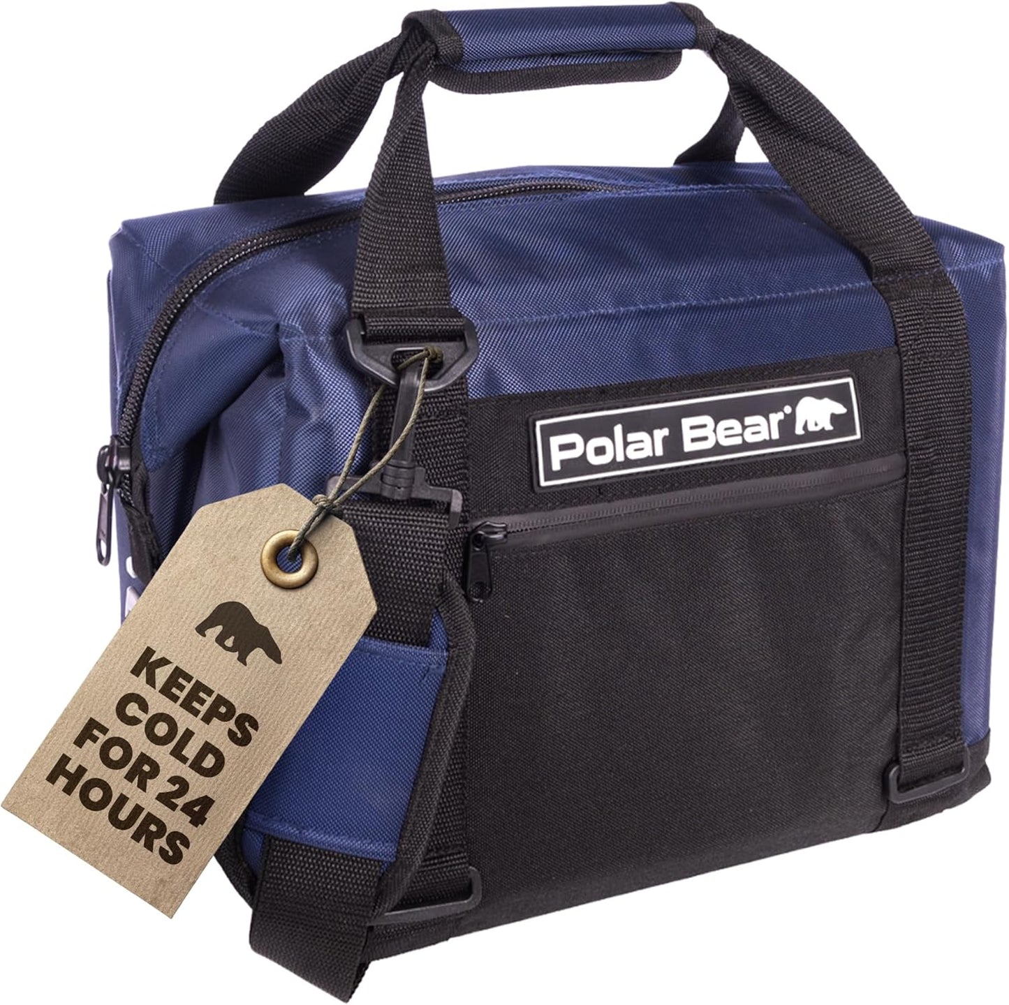Polar Bear Coolers - Original Nylon Soft Cooler Bag - Insulated Leak Proof Beach Cooler Bag, Small Thermal Bags for Travel - Heavy Duty & Portable - Sweat Proof Picnic Carrier