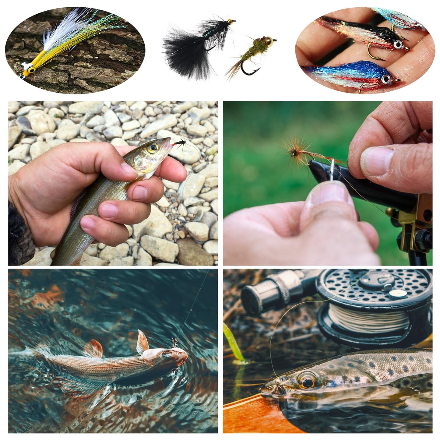 FREE FISHER 145Pcs Fly Tying Material Kit Flashabou Dubbing Threads Copper Beads Silicone Rubber Legs Hooks Fly Tying Tools Kit