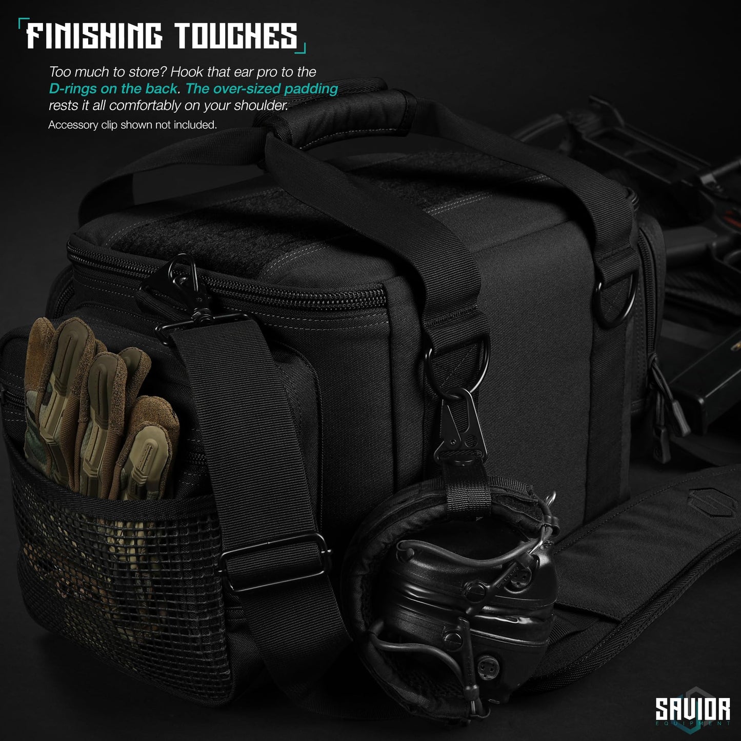 Savior Equipment Specialist Series Tactical Triple Pistol Shooting Range Hunting Duffle Bag Gun Carrying Case, Rigid Compartment Frame, Lockable Zippers, 3 Handgun Sleeves & Shoulder Strap Included