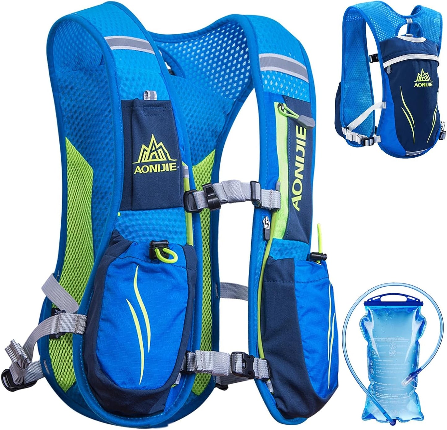 TRIWONDER 5L Running Hydration Vest Pack Backpack for Women Men 5.5L Runner Trail Race Marathon Triathlon Cycling Jogging Hiking Gym