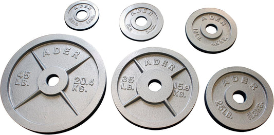 Ader Sporting Goods Olympic Plate (Gray Machine Finished, 5 Lb) Sold as Pair.