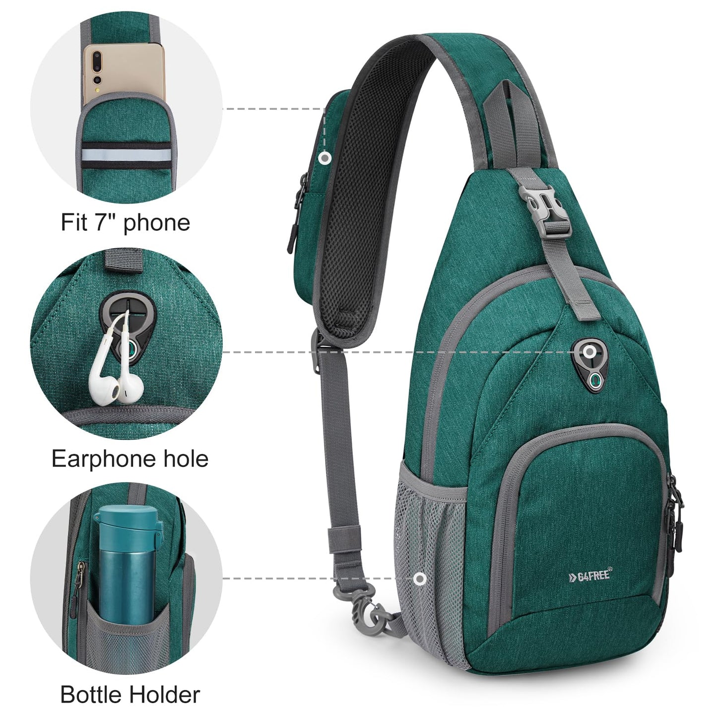 G4Free Sling Backpack, Green