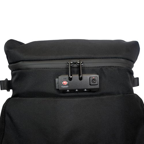 DIME BAGS Smell-proof - The Administrator Backpack, Spillproof Zippers, Secret Pocket, Made w/Water-Resistant Polyester Blend, Carbon-Filtered Technology (Black)