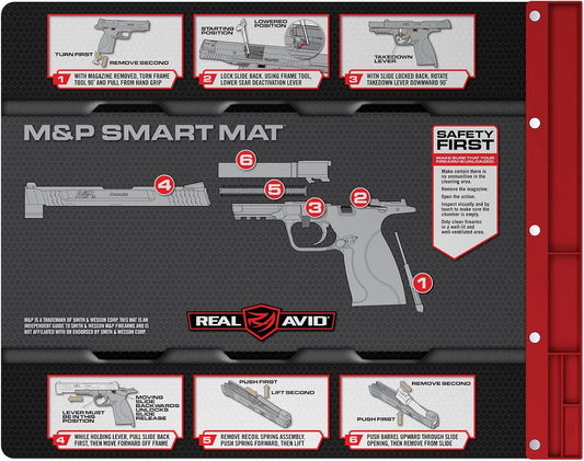Real Avid Gun Cleaning Mat 19" x 16" with Magnetic Parts Tray | 1911, Glock, Smith & Wesson M&P or Sig Sauer P365 & P365XL (Choose Style Below)