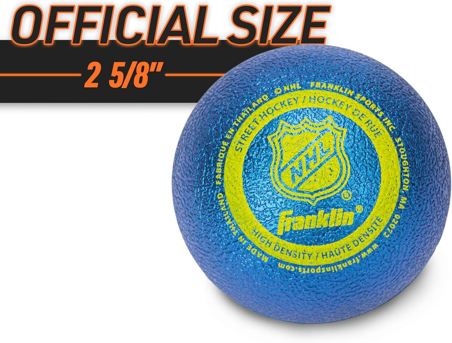 Official Size Franklin Sports NHL Street Hockey Balls | No Bounce | Assorted Colors