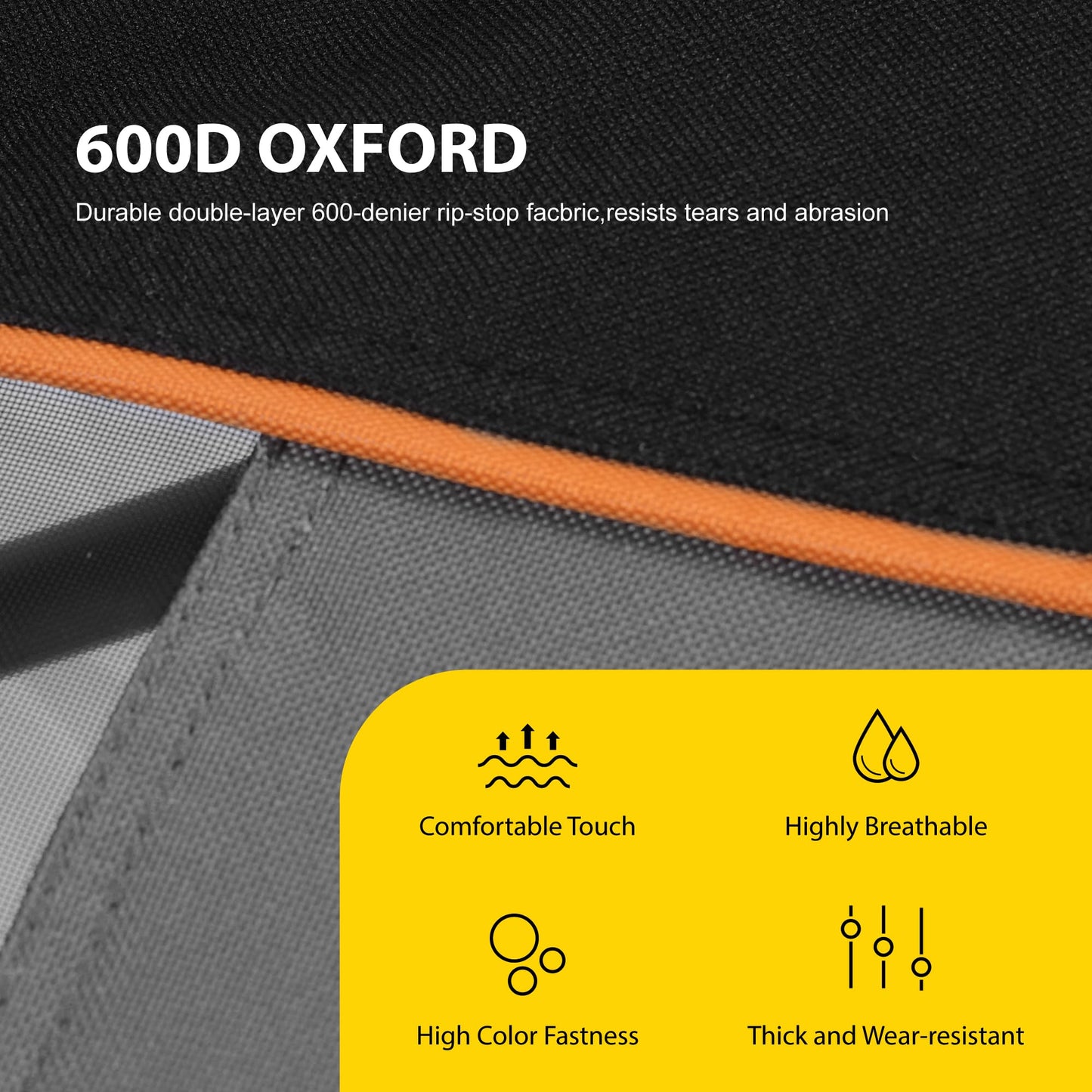 FAIR WIND Oversized Camping Lounge Chair with Adjustable Shade Canopy for Outdoor Sports Heavy Duty Quad Fold Chair Arm Chair - Obsidian