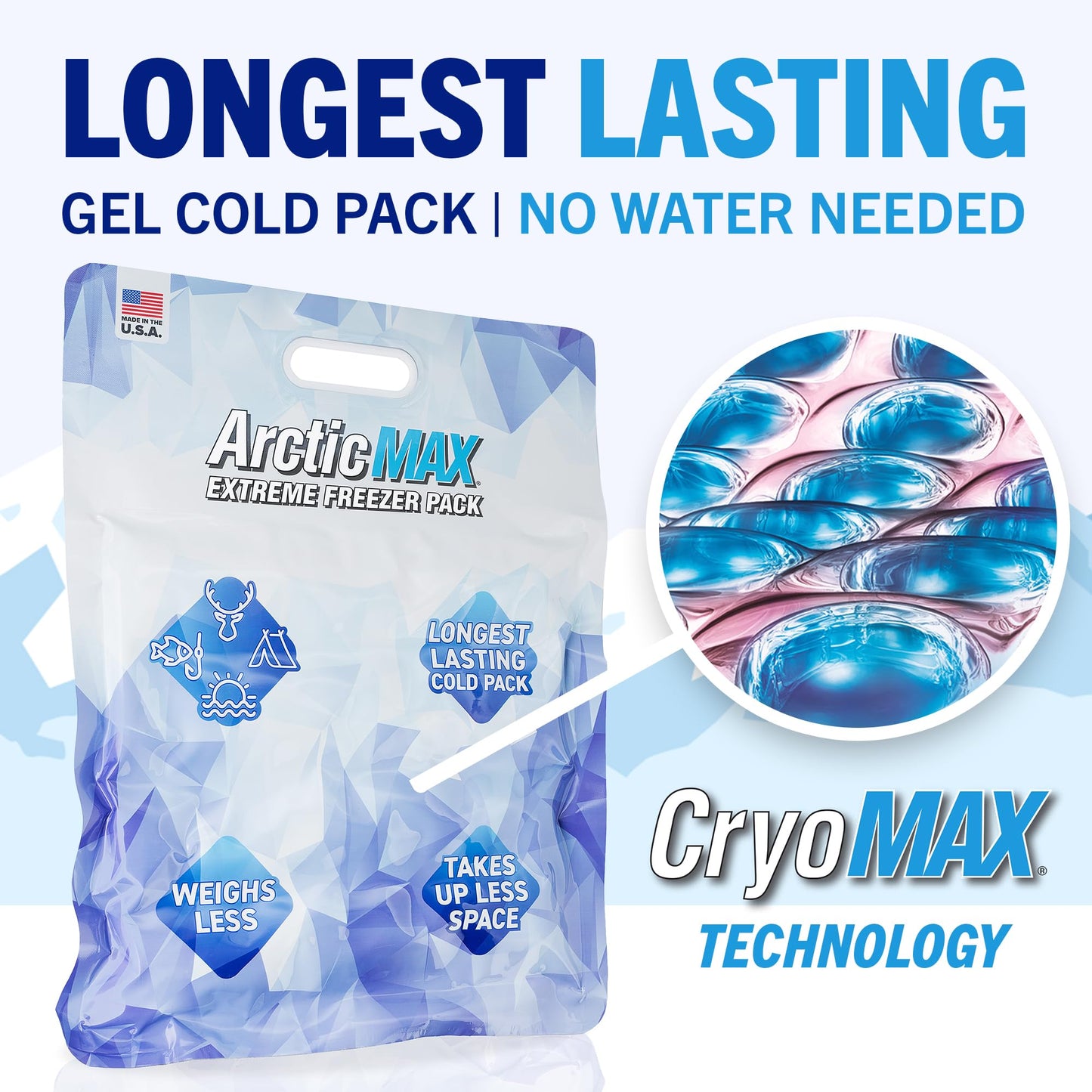 ArcticMAX - Longest-Lasting Slim Cooler Ice Pack (Large 14” x 18”) Ultra-Flexible, Reusable, Gel Freezer Pack - Cooler Accessories for Beach, Camping Gear, Large Lunch Box, Picnic, and Fishing