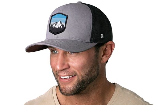 HAKA Mountains & Trees Trucker Hat, Mesh Outdoor Hat for Men & Women, Adjustable Snapback Baseball Cap, Golf Hat