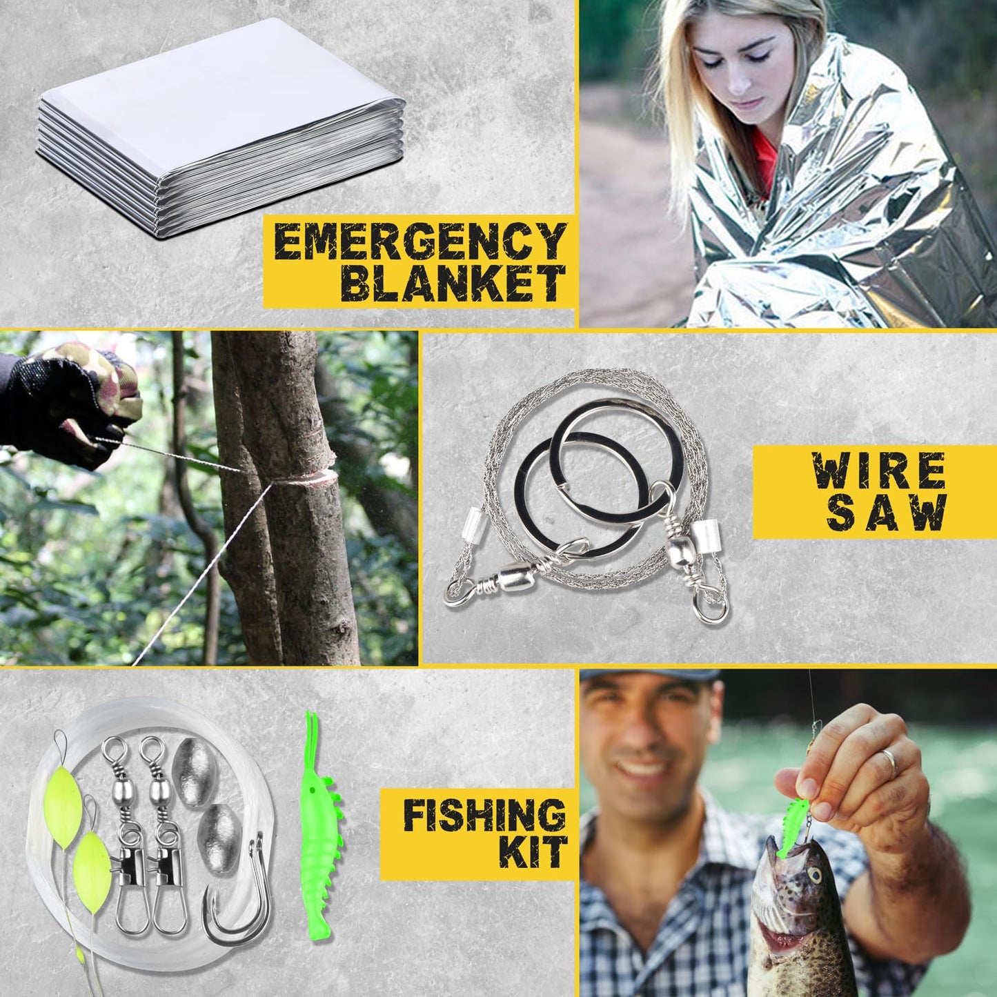 28-in-1-Survival Kits, Gifts for Men Dad Husband Him - Survival Gear and Equipment, Stocking Stuffers for Man Christmas Birthday Gifts, Unique Cool Gadgets for Camping, Hiking, Hunting, Fishing