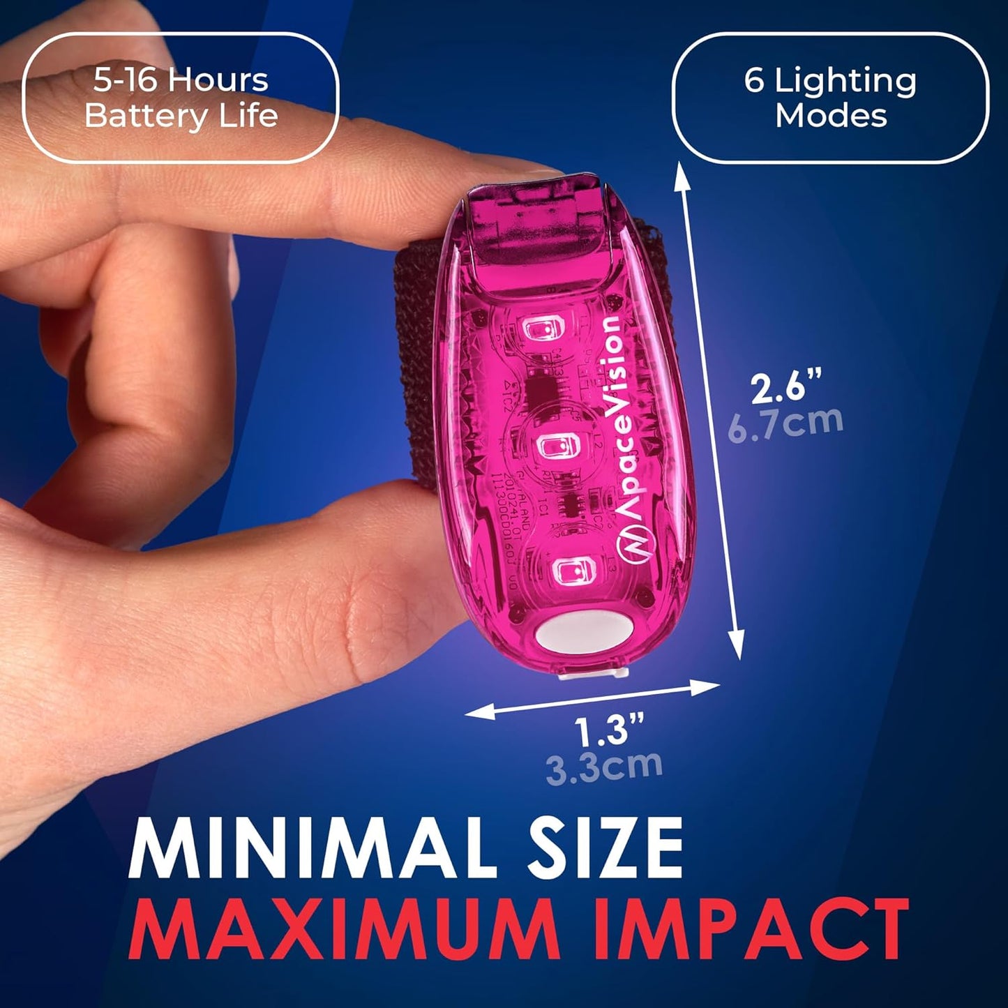 EverLightFX USB Rechargeable LED Safety Light (2 Pack) by Apace - Super Bright Bike Tail Light Works Brilliantly as Running Light for Joggers, Pets, Bicycle Strobe or Rear Clip On Lights