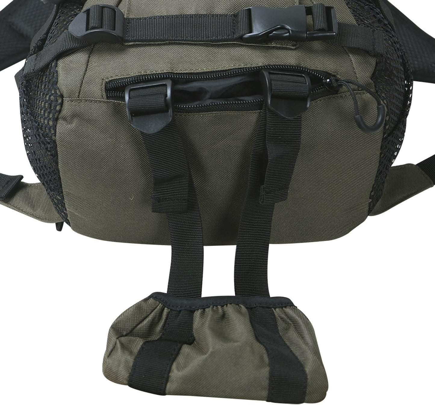 TOURBON Hunting Backpack with Rifle Holder, Small Outdoor Day Pack for Hunting Accessories Fishing Hiking Camping (Green)